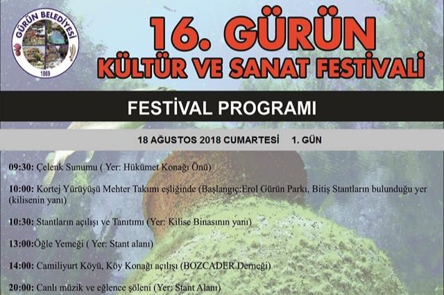 16. GÜRÜN KÜLTÜR VE SANAT FESTİVALİ